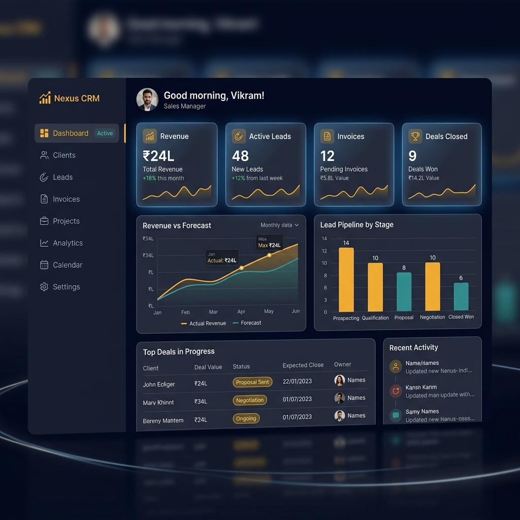 CRM Dashboard Demo Preview